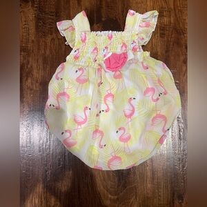 Pink Flamingo Baby Romper